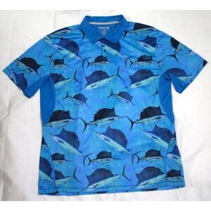 Reel Legends Reel-Tec Mens Short Sleeve‎ Shirt Size Large